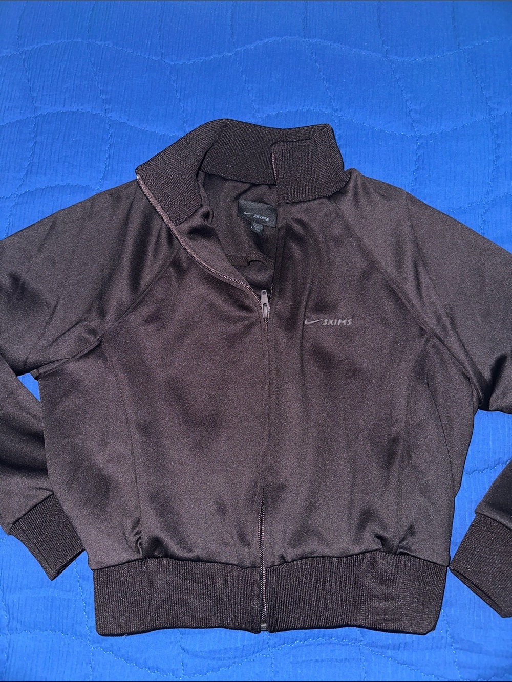 Nike X SKIMS Women's Dark Brown Zip-Up Bomber Jacket